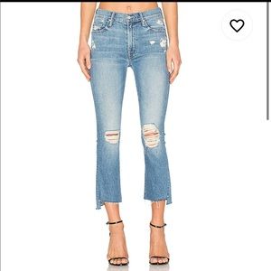 Mother insider crop step fray